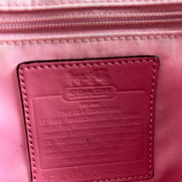 Coach Beige, Pink and White Purse - Picture 9 of 9